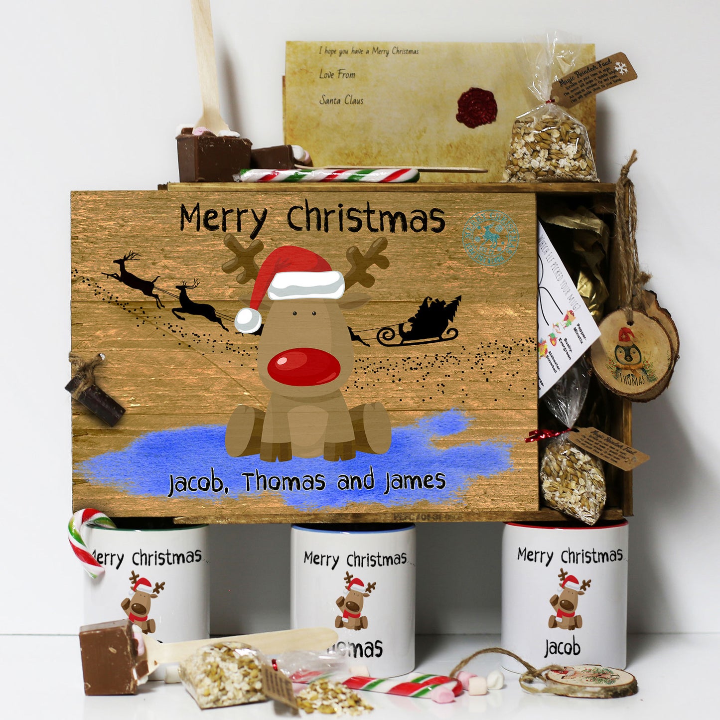 Personalised Christmas Eve Gift Box – Rudolph the Red Nose Reindeer