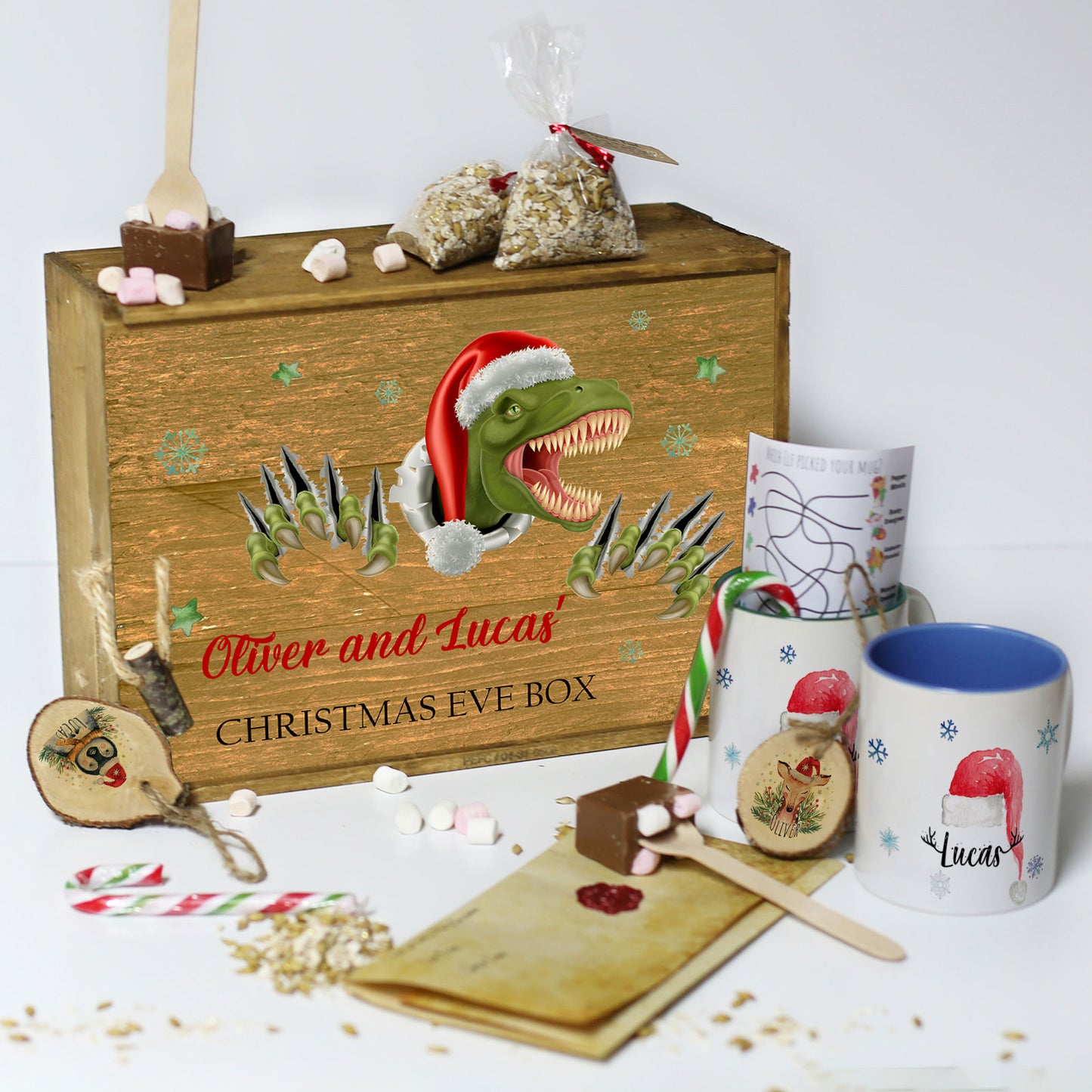 Personalised Christmas Eve Gift Box – Dinosaur Christmas Eve Box