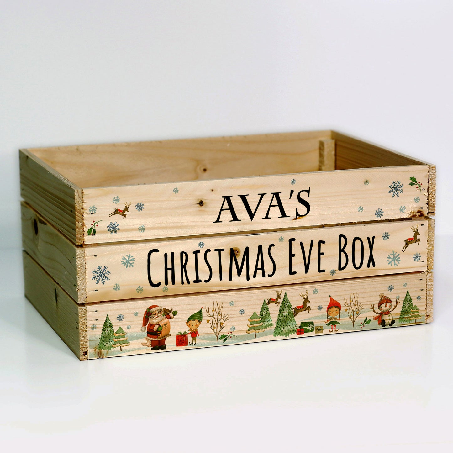 Personalised Christmas Eve Crate – Santas Elves Hamper Box