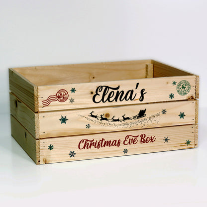 Personalised Christmas Eve Crate – Black Express Christmas Eve Hamper Box