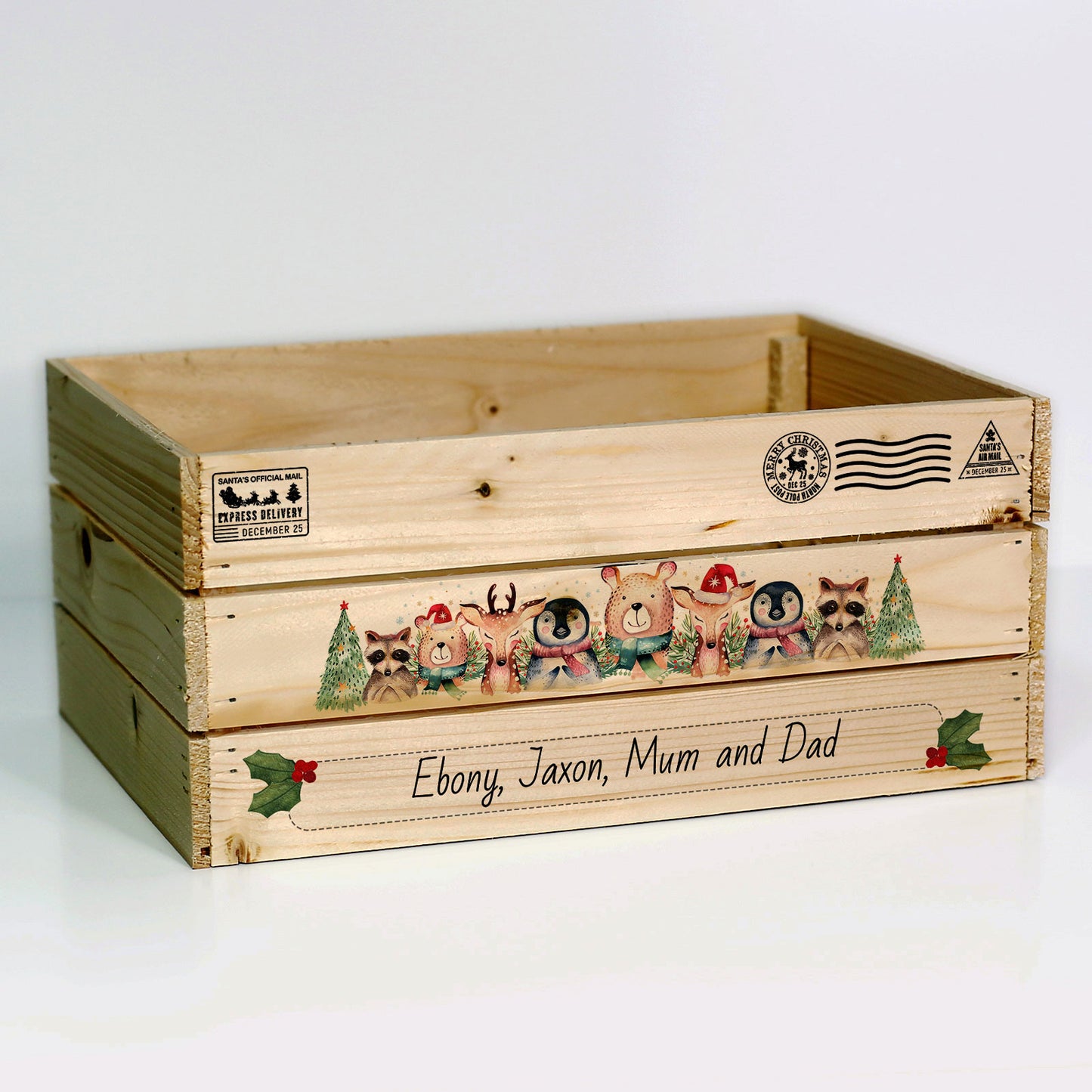 Personalised Christmas Eve Crate – Christmas Animals