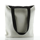 Personalised White Tote Bag with Badger Feather Hat and Cute Text