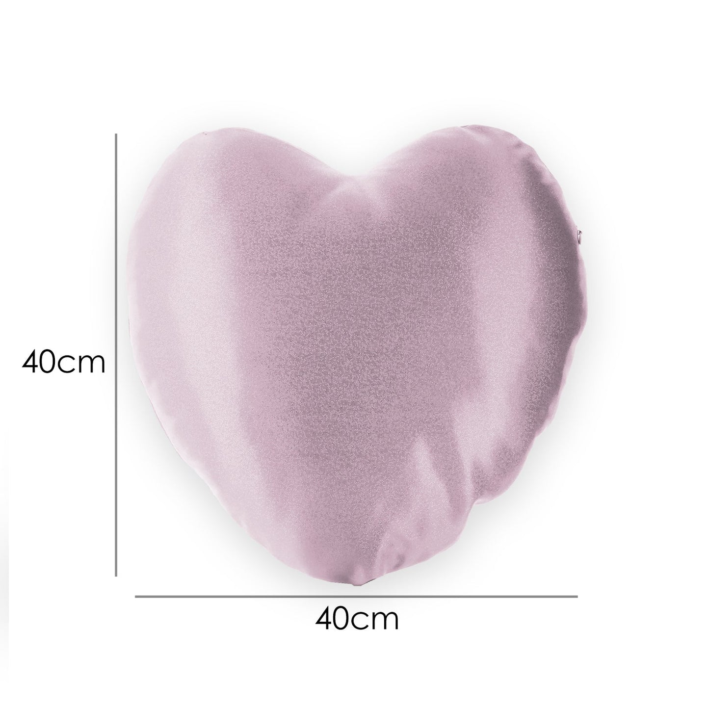 Personalisiertes Glitzer-Herzkissen mit grauem Hasenblumenkranz und süßem Text
