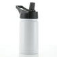 Personalisierte braune Alpaka-Eicheln und Name White Sports Flask